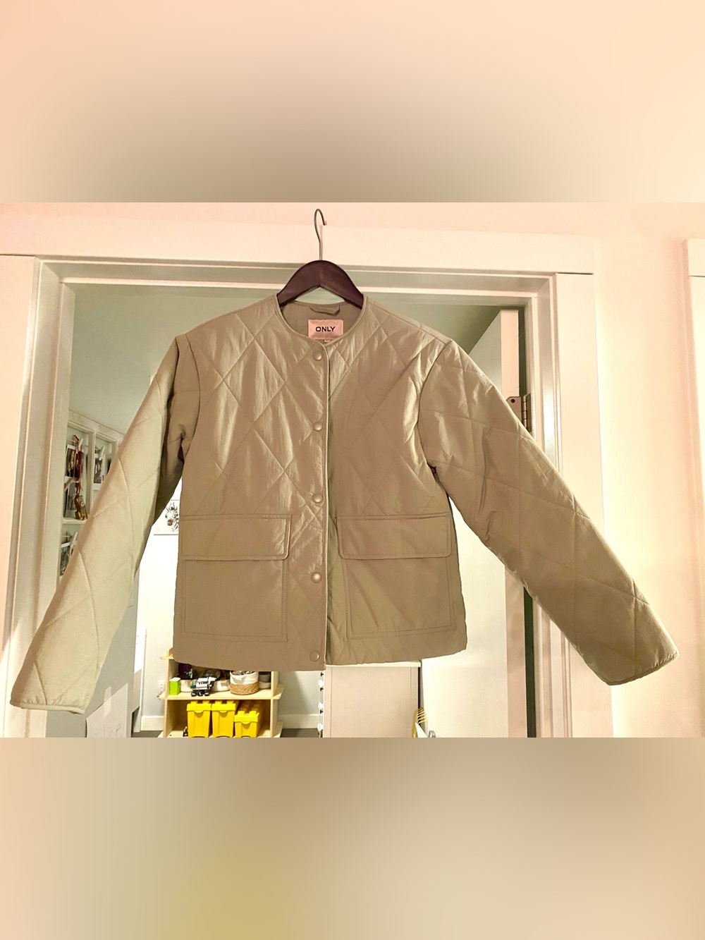 ONLY Quilted Jacket in seagrass